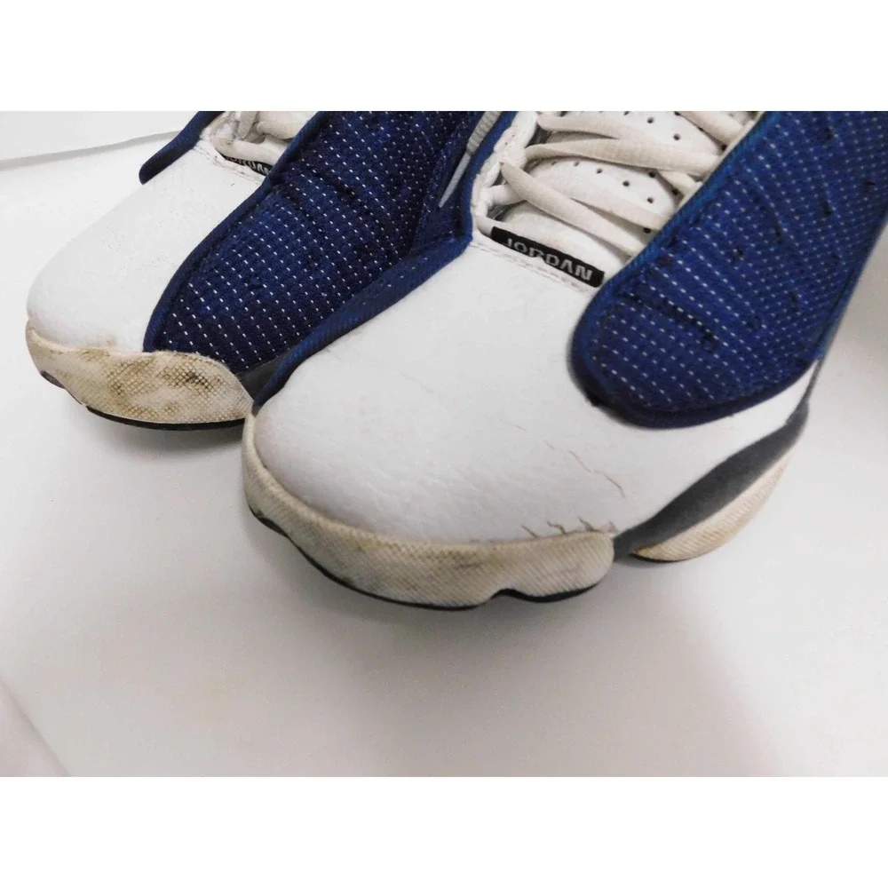 Air Jordan 13 Retro‎ Flint High Top Men's Sneakers White/Blue 310004-140 sz 12